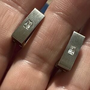 Chisel Stainless Steel  with Crystal Accents